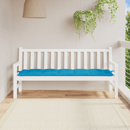 vidaXL Coussin de banc de jardin bleu clair 180x50x7 cm Tissu Oxford