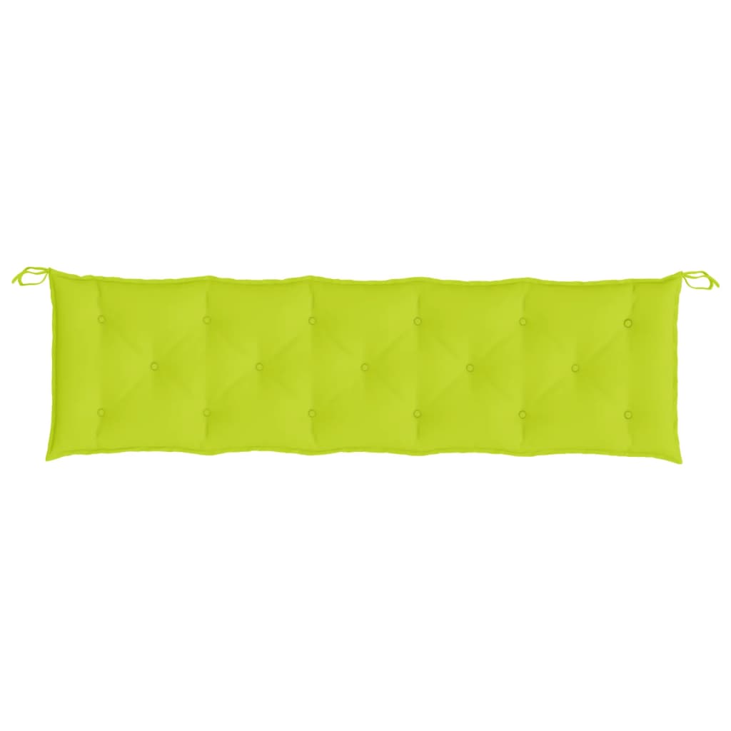 vidaXL Coussin de banc de jardin vert clair 180x50x7 cm Tissu Oxford