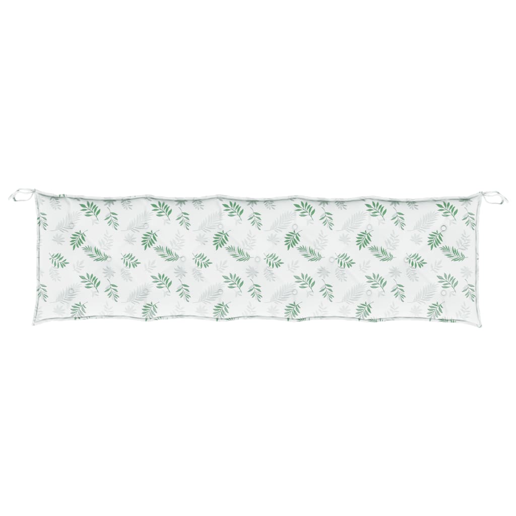 vidaXL Gartenbank-Auflage Blattmuster 180x50x7 cm Oxford-Gewebe
