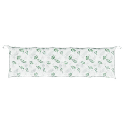 vidaXL Gartenbank-Auflage Blattmuster 180x50x7 cm Oxford-Gewebe