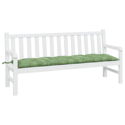vidaXL Coussin de banc de jardin motif feuille 180x50x7 cm Tissu Oxford