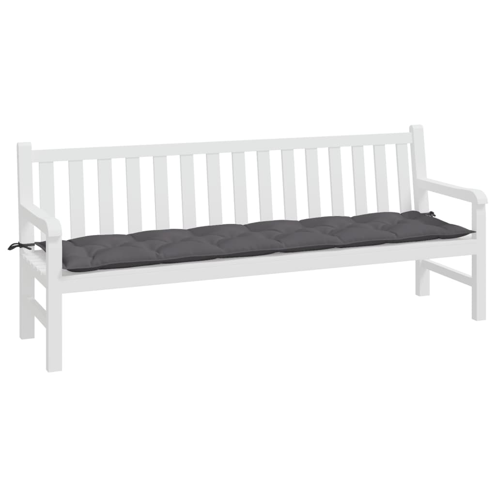 vidaXL Coussin de banc de jardin anthracite 200x50x7 cm Tissu Oxford