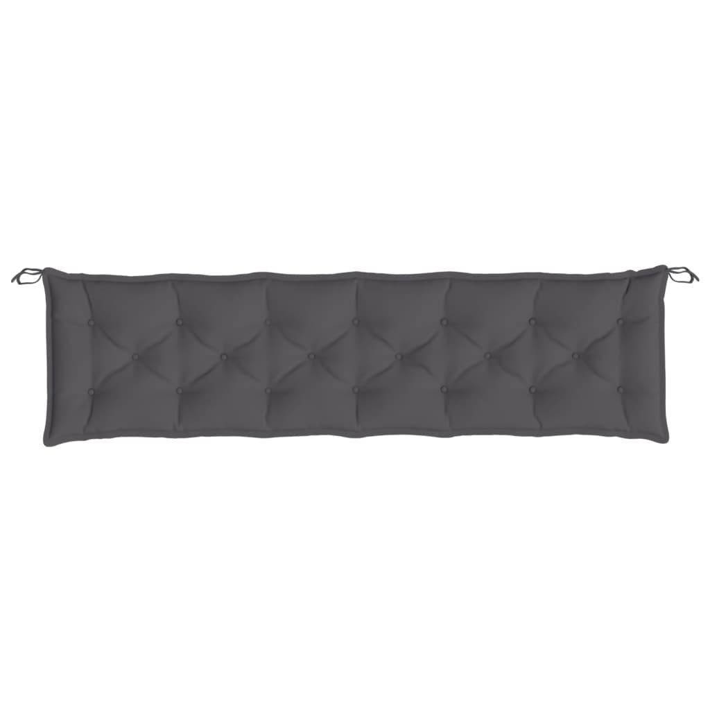 vidaXL Coussin de banc de jardin anthracite 200x50x7 cm Tissu Oxford