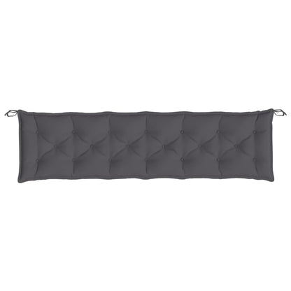 vidaXL Coussin de banc de jardin anthracite 200x50x7 cm Tissu Oxford