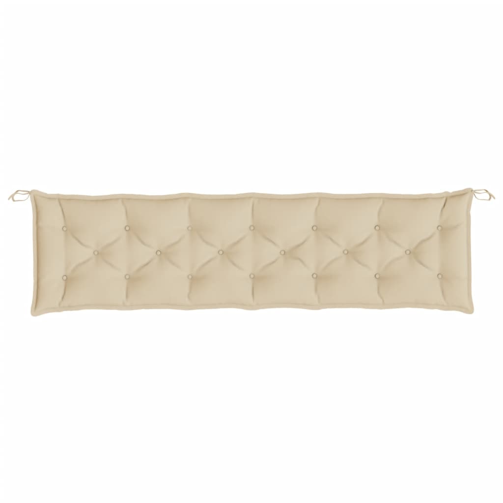 vidaXL Coussin de banc de jardin beige 200x50x7 cm en tissu Oxford
