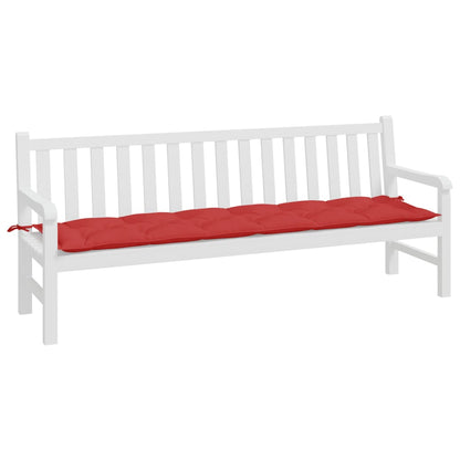 vidaXL Coussin de banc de jardin rouge 200x50x7 cm en tissu Oxford