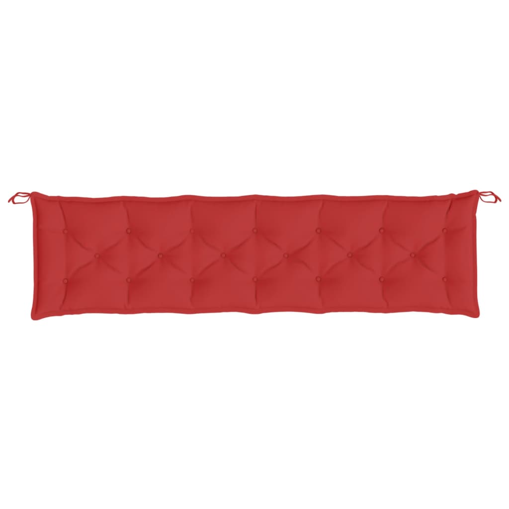 vidaXL Coussin de banc de jardin rouge 200x50x7 cm en tissu Oxford