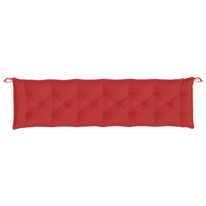 vidaXL Coussin de banc de jardin rouge 200x50x7 cm en tissu Oxford