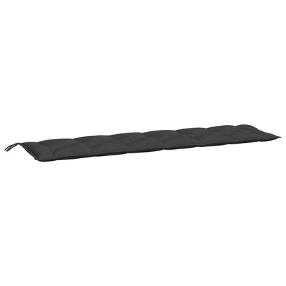 vidaXL Coussin de banc de jardin noir 200x50x7 cm en tissu Oxford