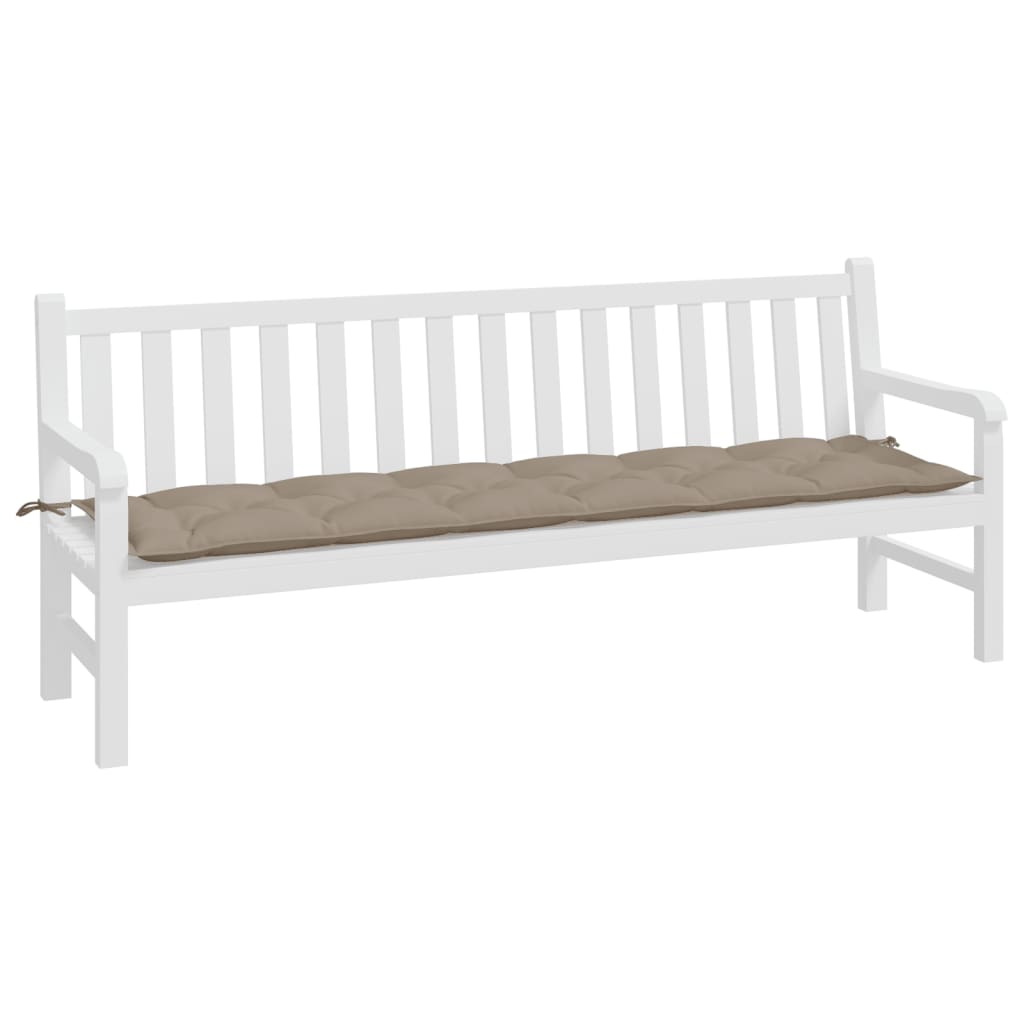 vidaXL Coussin de banc de jardin taupe 200x50x7 cm Tissu Oxford