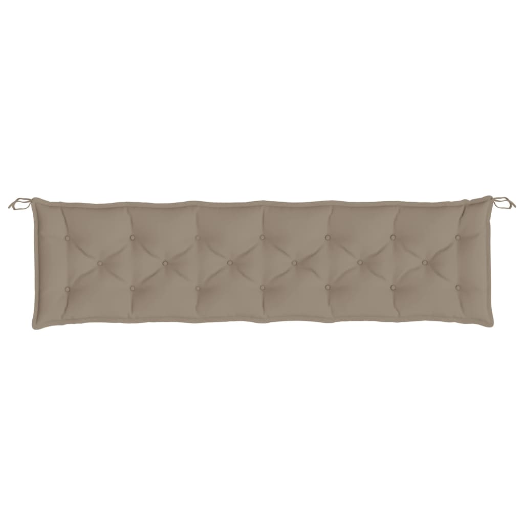 vidaXL Coussin de banc de jardin taupe 200x50x7 cm Tissu Oxford