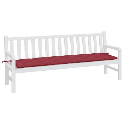 vidaXL Coussin de banc de jardin bordeaux 200x50x7 cm Tissu Oxford