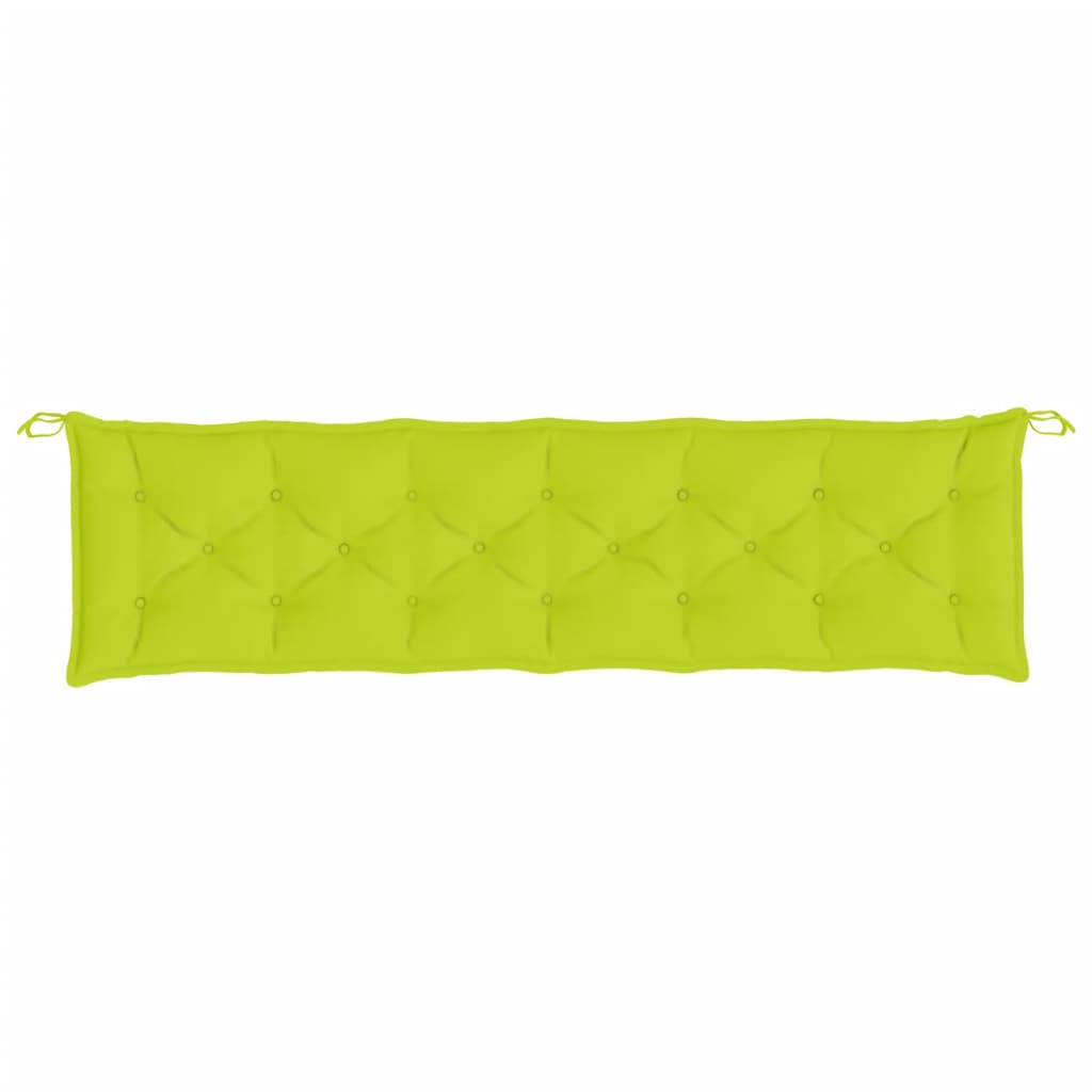 vidaXL Coussin de banc de jardin vert clair 200x50x7 cm Tissu Oxford