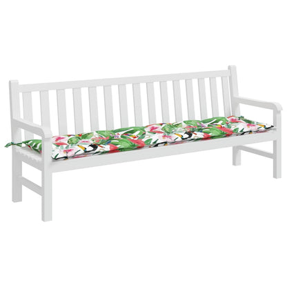 vidaXL Coussin de banc de jardin multicolore 200x50x7 cm Tissu