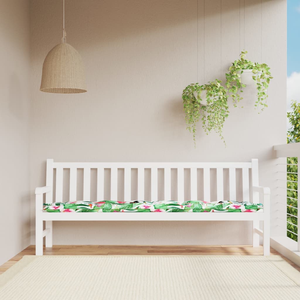 vidaXL Coussin de banc de jardin multicolore 200x50x7 cm Tissu