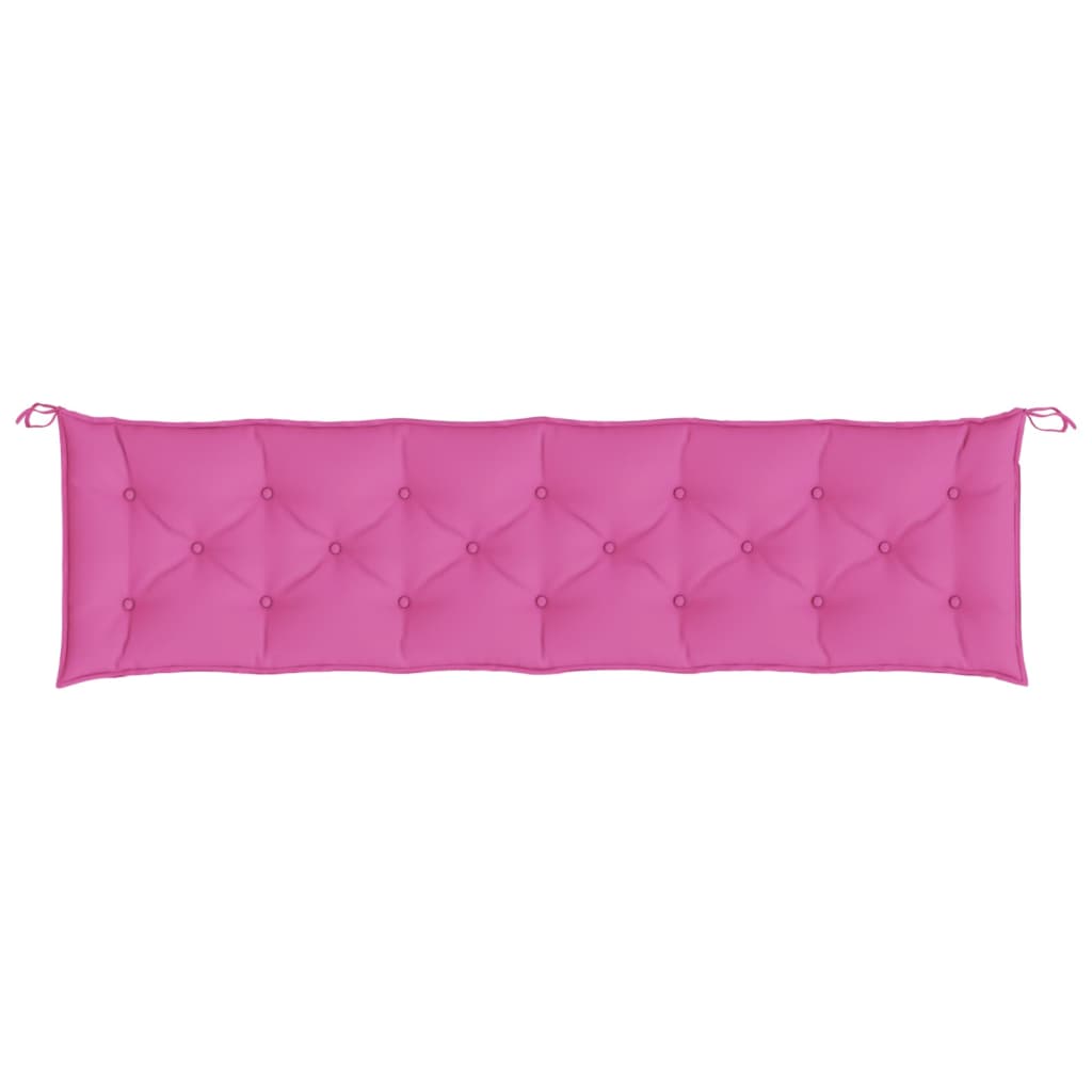 vidaXL Coussin de banc de jardin rose 200x50x7 cm Tissu