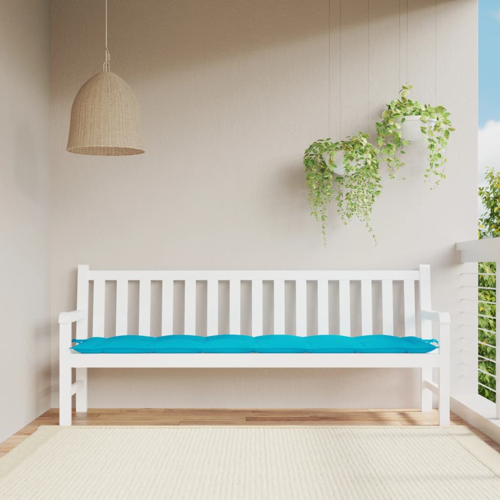 vidaXL Gartenbank-Auflage Türkis 200x50x7 cm Stoff