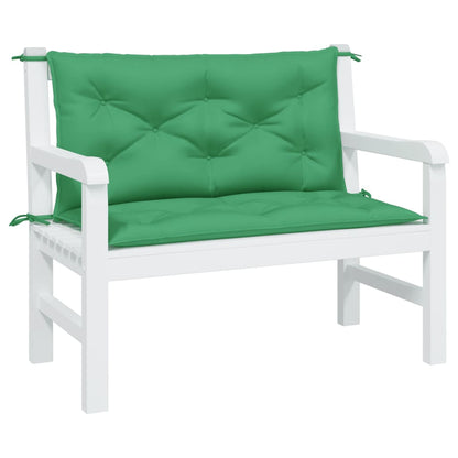 vidaXL Gartenbank-Auflagen 2 Stk. Grün 100x50x7 cm Oxford-Gewebe