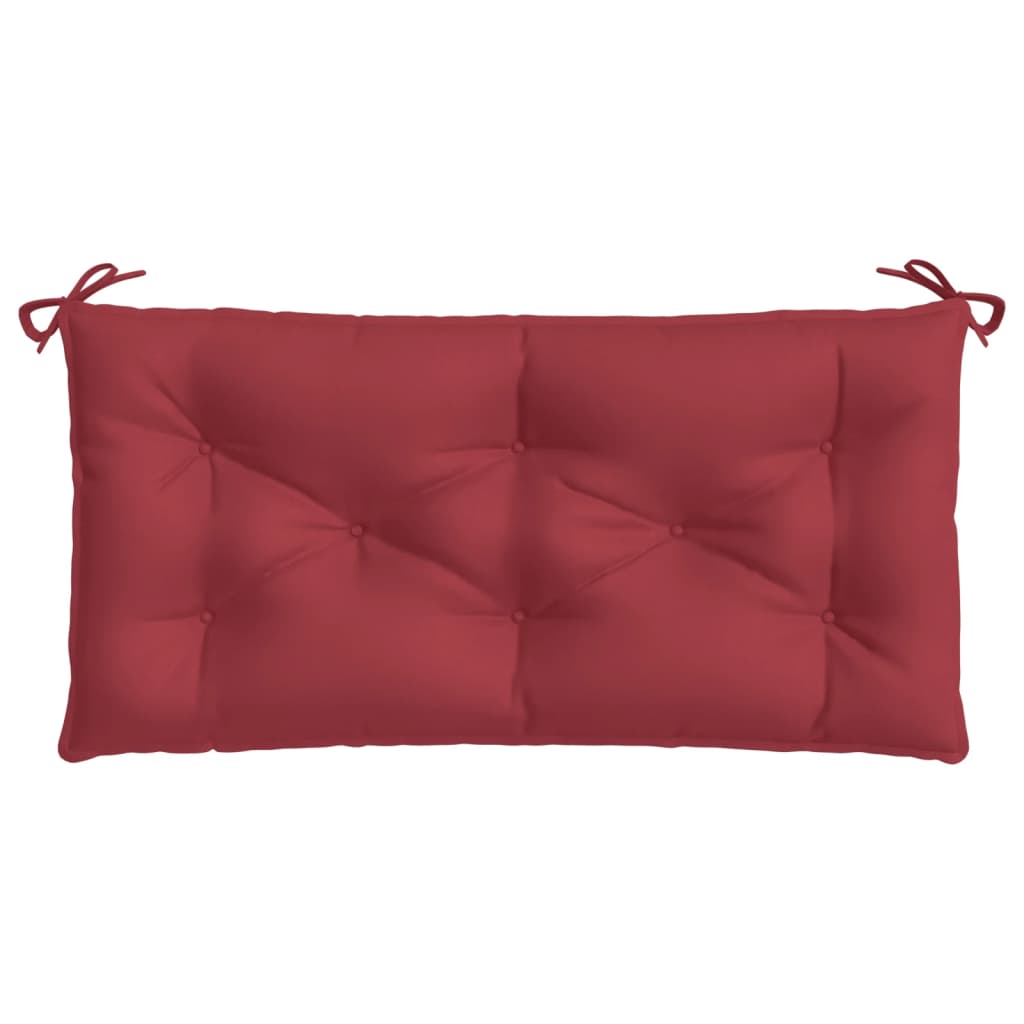vidaXL Coussins de banc de jardin 2 pcs Rouge bordeaux 100x50x7 cm Tissu Oxford