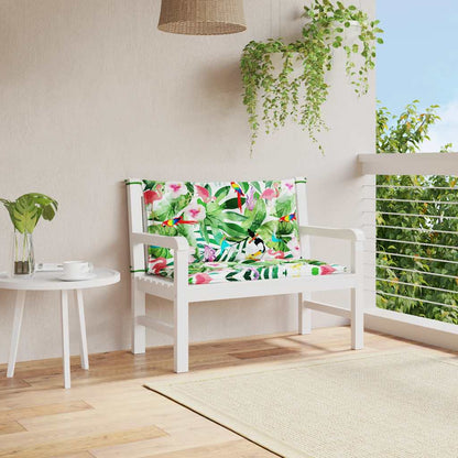 vidaXL Coussins de banc de jardin 2 pcs Multicolore 100x50x7 cm Tissu