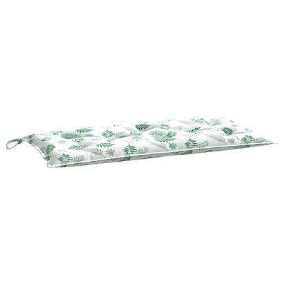 vidaXL Coussins de banc de jardin 2 pcs Motif feuilles 100x50x7 cm Tissu