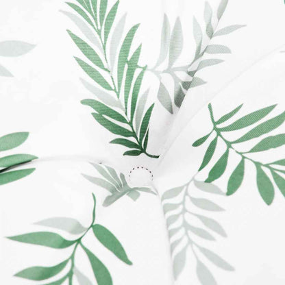 vidaXL Coussins de banc de jardin 2 pcs Motif feuilles 100x50x7 cm Tissu