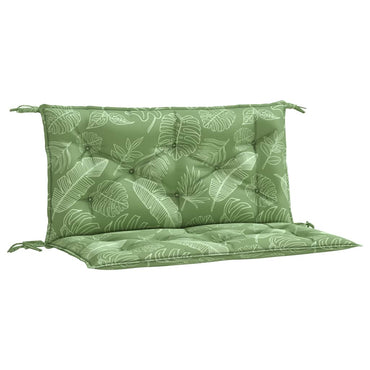 vidaXL Coussins de banc de jardin 2 pcs Motif feuille 100x50x7 cm Tissu