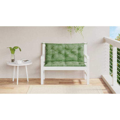 Gartenbank-Auflagen 2 Stk. Blattmuster 100x50x7 cm Stoff