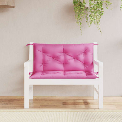 vidaXL Coussins de banc de jardin 2 pcs Rose 100x50x7 cm Tissu