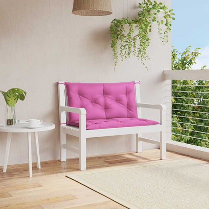 vidaXL Coussins de banc de jardin 2 pcs Rose 100x50x7 cm Tissu