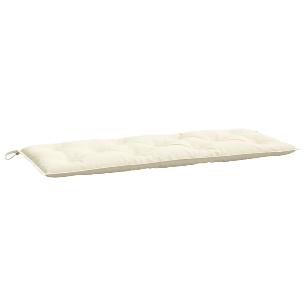 vidaXL Coussins de banc de jardin 2 pcs Blanc crème 120x50x7 cm Tissu Oxford