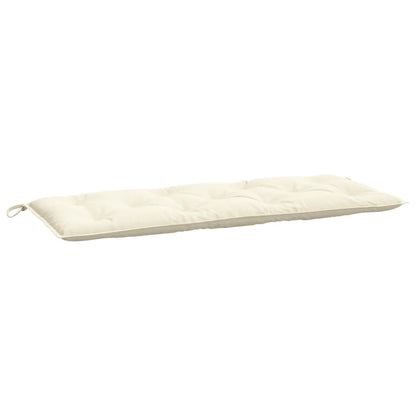 vidaXL Coussins de banc de jardin 2 pcs Blanc crème 120x50x7 cm Tissu Oxford