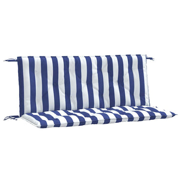 vidaXL Coussins de banc de jardin 2 pcs. Rayures bleu et blanc 120x50x7 cm Tissu