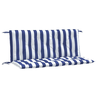 vidaXL Coussins de banc de jardin 2 pcs. Rayures bleu et blanc 120x50x7 cm Tissu