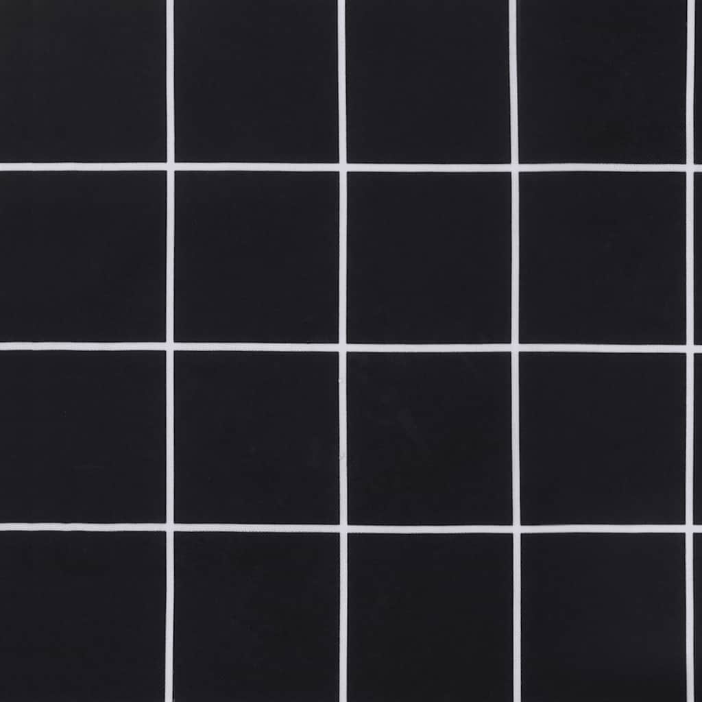 vidaXL Gartenbank-Auflagen 2 Stk. Schwarz Karomuster 120x50x7 cm Stoff