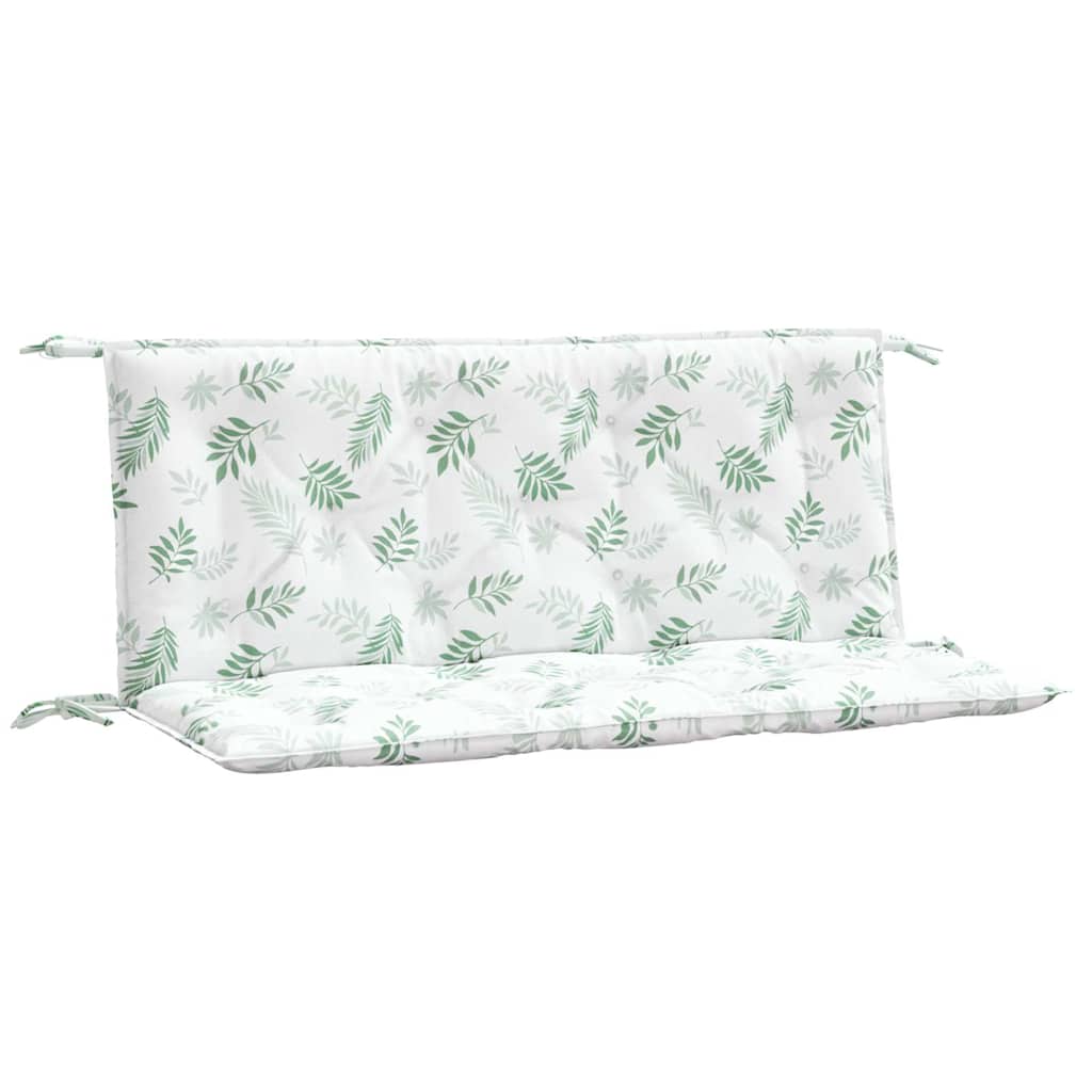 vidaXL Gartenbank-Auflagen 2 Stk. Blattmuster 120x50x7 cm Stoff