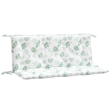 vidaXL Coussins de banc de jardin 2 pcs Motif feuille 120x50x7 cm Tissu