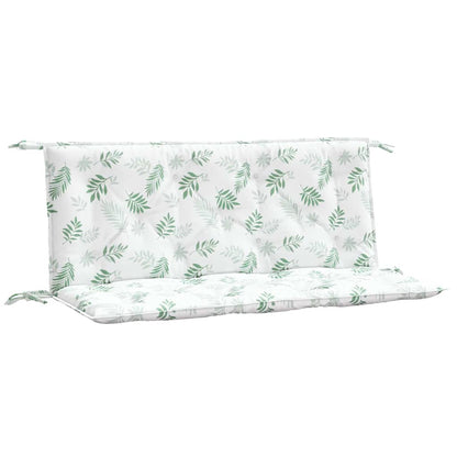 vidaXL Gartenbank-Auflagen 2 Stk. Blattmuster 120x50x7 cm Stoff
