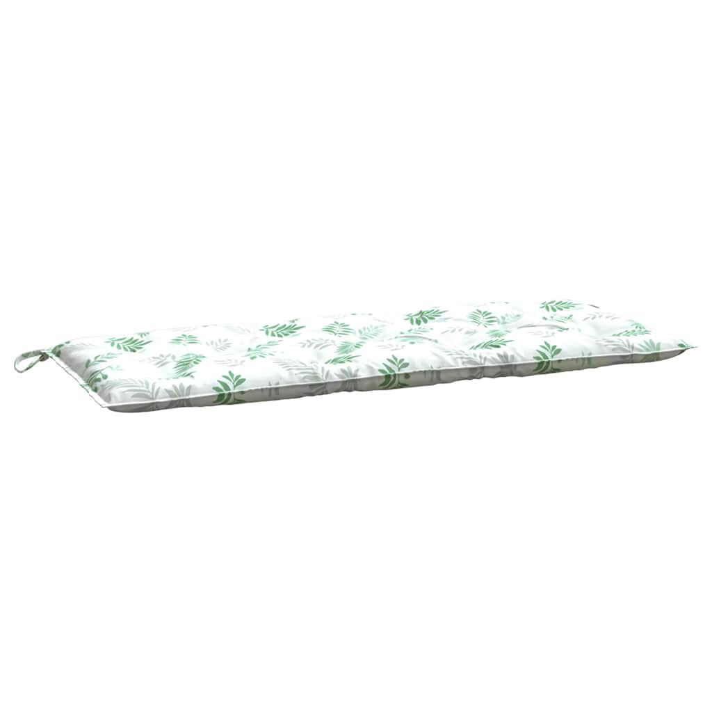 vidaXL Gartenbank-Auflagen 2 Stk. Blattmuster 120x50x7 cm Stoff
