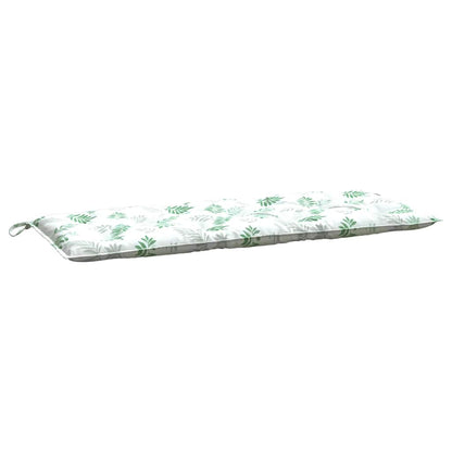 vidaXL Gartenbank-Auflagen 2 Stk. Blattmuster 120x50x7 cm Stoff