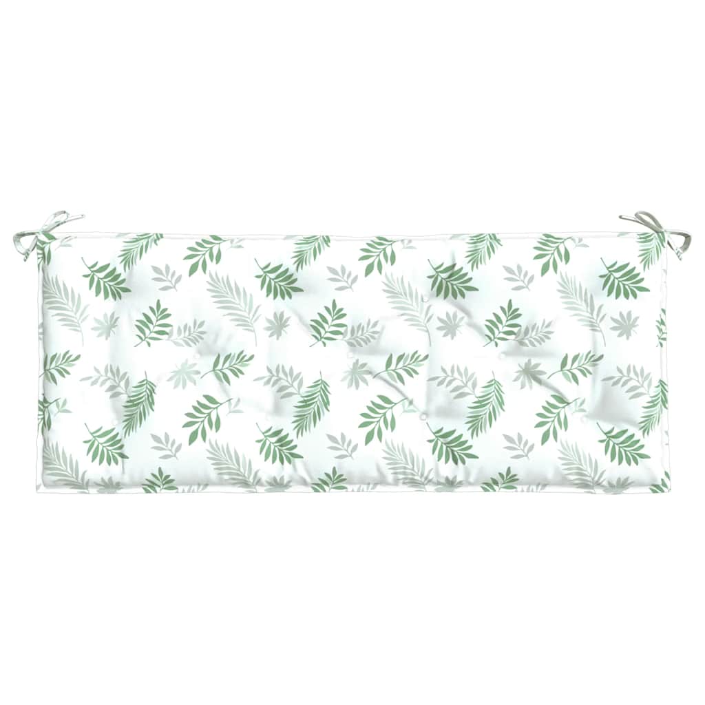 vidaXL Gartenbank-Auflagen 2 Stk. Blattmuster 120x50x7 cm Stoff