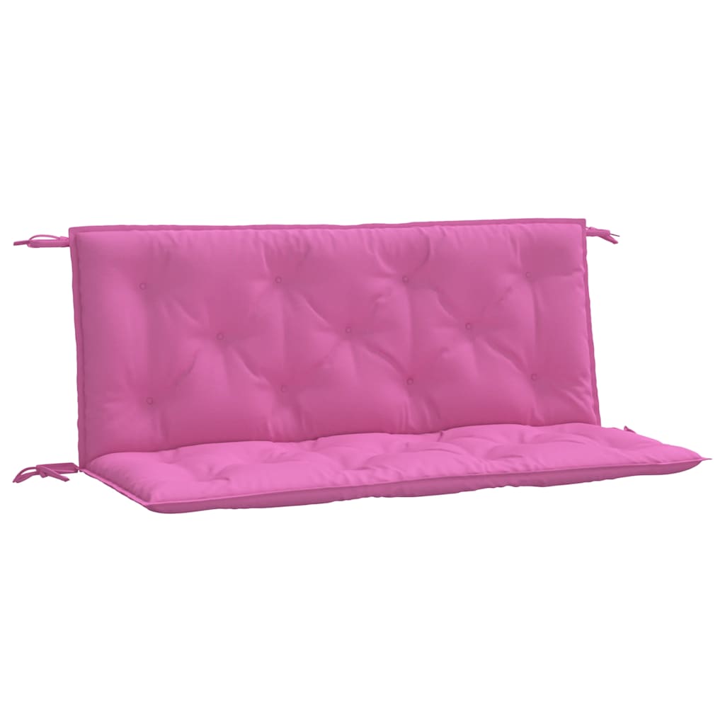 vidaXL Coussins de banc de jardin 2 pcs Rose 120x50x7 cm Tissu
