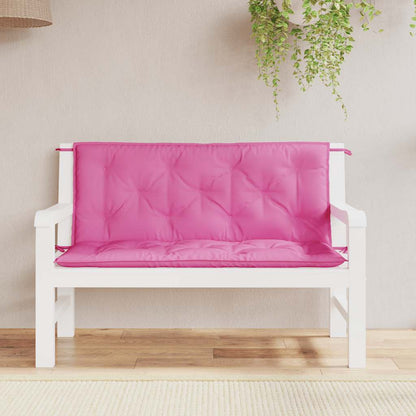 vidaXL Coussins de banc de jardin 2 pcs Rose 120x50x7 cm Tissu