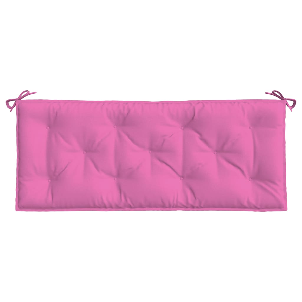 vidaXL Coussins de banc de jardin 2 pcs Rose 120x50x7 cm Tissu