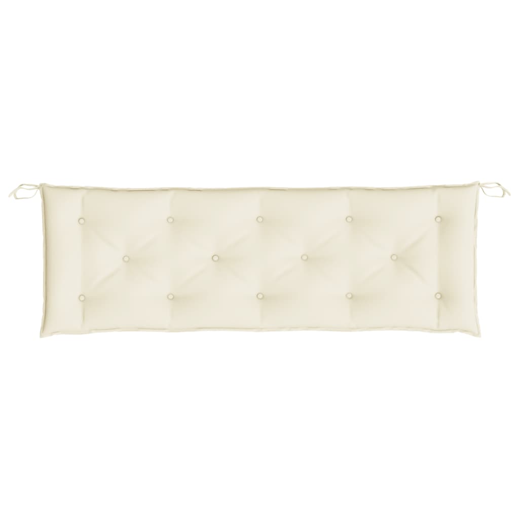 vidaXL Gartenbank-Auflagen 2 Stk. Cremeweiß 150x50x7 cm Oxford-Gewebe