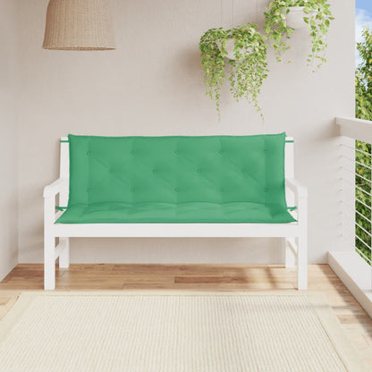vidaXL Gartenbank-Auflagen 2 Stk. Grün 150x50x7 cm Oxford-Gewebe