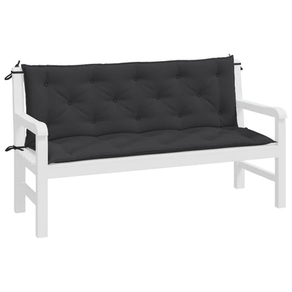 vidaXL Gartenbank-Auflagen 2 Stk. Schwarz 150x50x7 cm Oxford-Gewebe