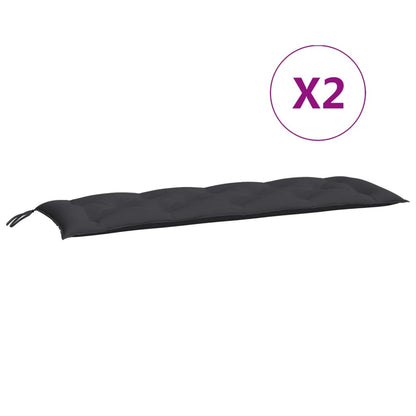 vidaXL Gartenbank-Auflagen 2 Stk. Schwarz 150x50x7 cm Oxford-Gewebe