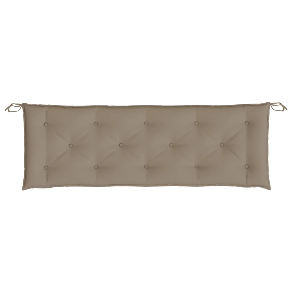 vidaXL Coussins de banc de jardin 2 pcs Taupe 150x50x7 cm Tissu Oxford