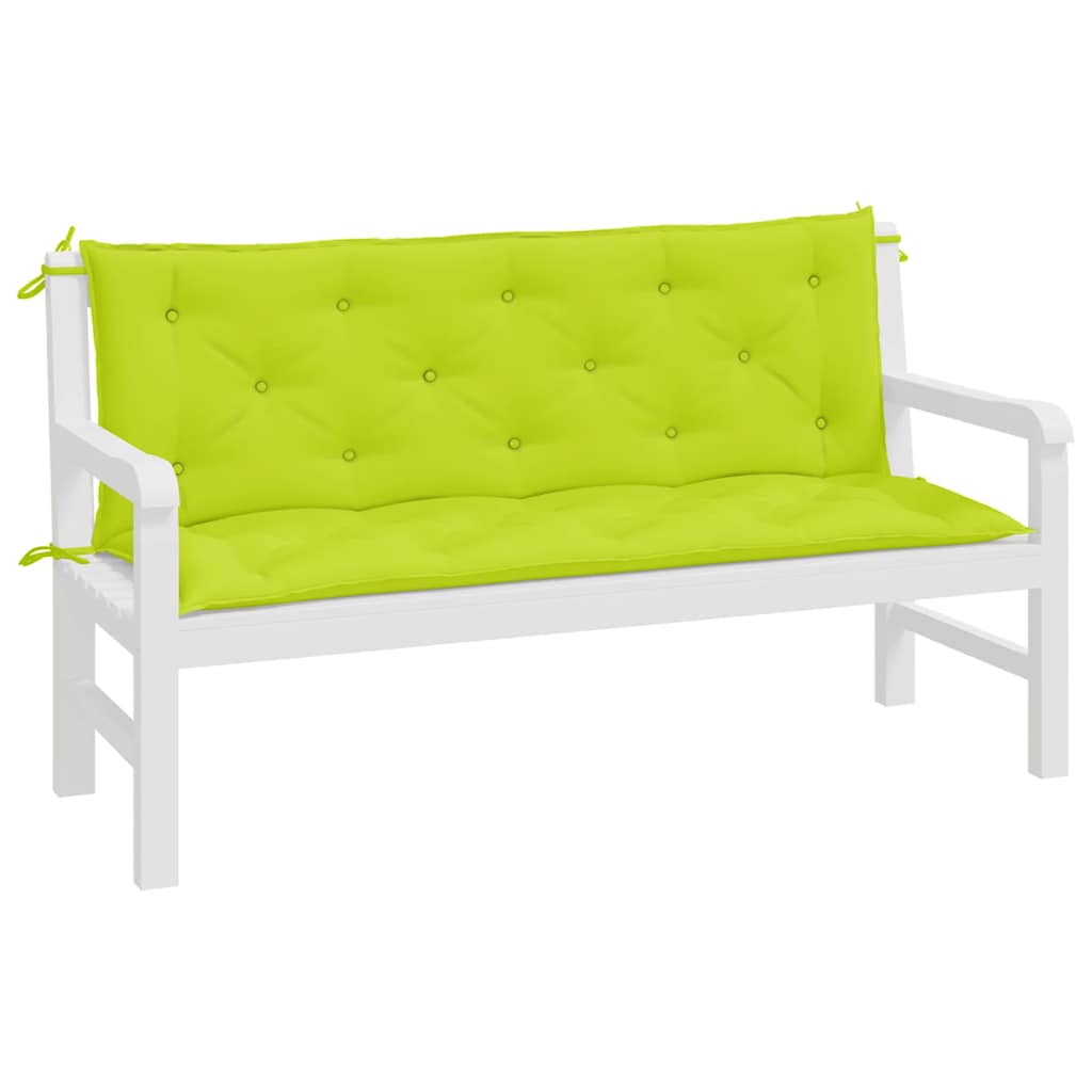 vidaXL Gartenbank-Auflagen 2 Stk. Hellgrün 150x50x7 cm Oxford-Gewebe